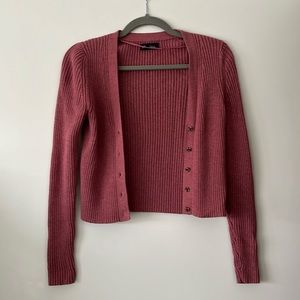 GAP Cropped Ribbed Cardigan